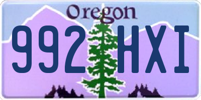 OR license plate 992HXI