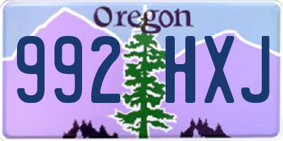 OR license plate 992HXJ