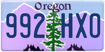 OR license plate 992HXO