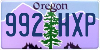 OR license plate 992HXP