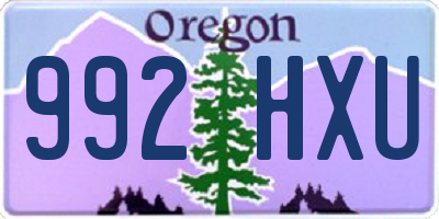 OR license plate 992HXU