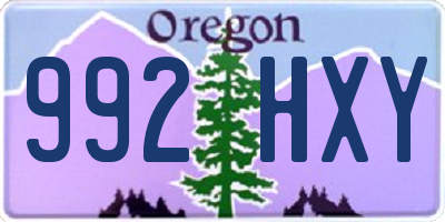 OR license plate 992HXY