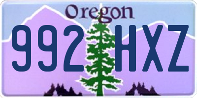 OR license plate 992HXZ