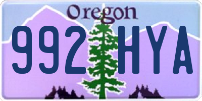 OR license plate 992HYA