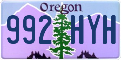 OR license plate 992HYH