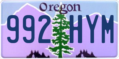OR license plate 992HYM
