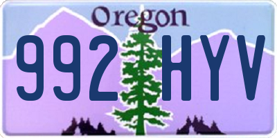 OR license plate 992HYV