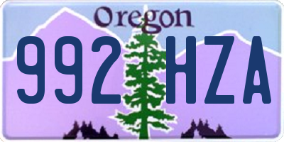 OR license plate 992HZA