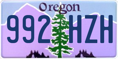 OR license plate 992HZH