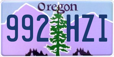 OR license plate 992HZI