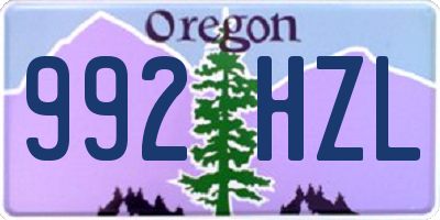 OR license plate 992HZL