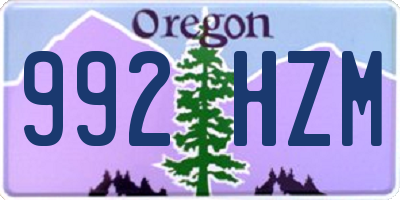 OR license plate 992HZM