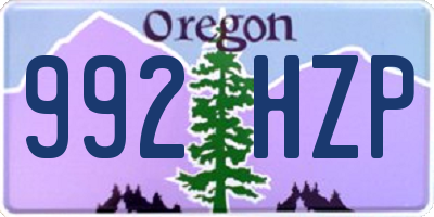 OR license plate 992HZP
