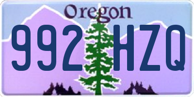 OR license plate 992HZQ
