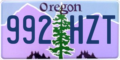 OR license plate 992HZT