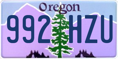 OR license plate 992HZU
