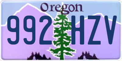 OR license plate 992HZV