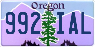 OR license plate 992IAL