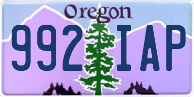 OR license plate 992IAP