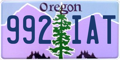 OR license plate 992IAT