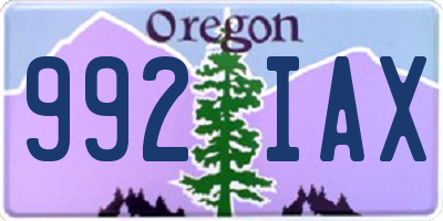 OR license plate 992IAX