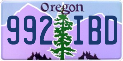OR license plate 992IBD