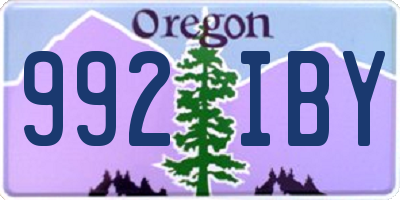 OR license plate 992IBY