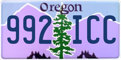 OR license plate 992ICC