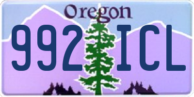 OR license plate 992ICL