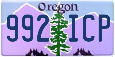 OR license plate 992ICP
