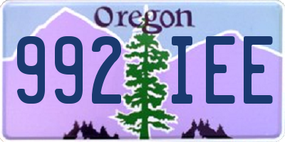 OR license plate 992IEE