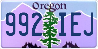 OR license plate 992IEJ