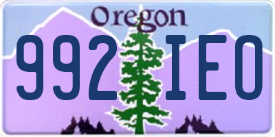 OR license plate 992IEO