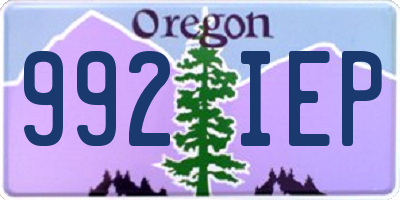 OR license plate 992IEP