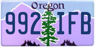 OR license plate 992IFB