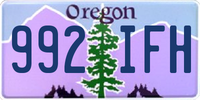 OR license plate 992IFH