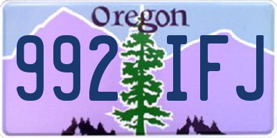 OR license plate 992IFJ