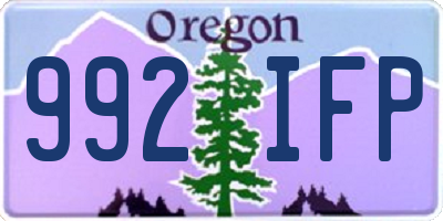 OR license plate 992IFP