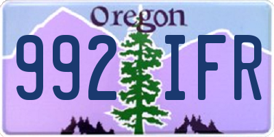 OR license plate 992IFR
