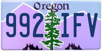 OR license plate 992IFV