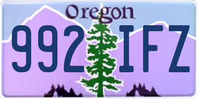 OR license plate 992IFZ