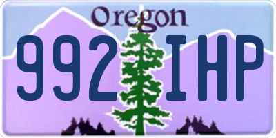 OR license plate 992IHP