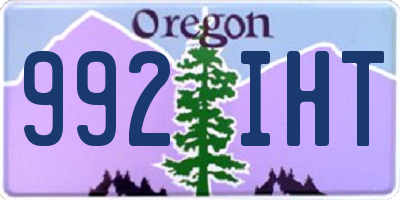 OR license plate 992IHT