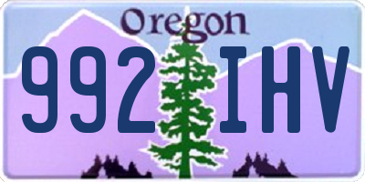 OR license plate 992IHV