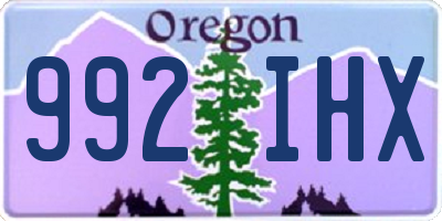 OR license plate 992IHX
