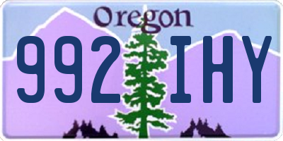 OR license plate 992IHY