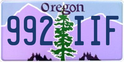 OR license plate 992IIF