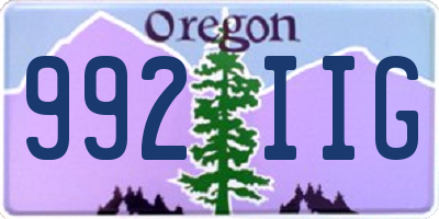OR license plate 992IIG