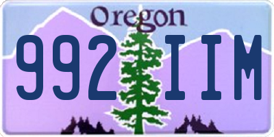 OR license plate 992IIM