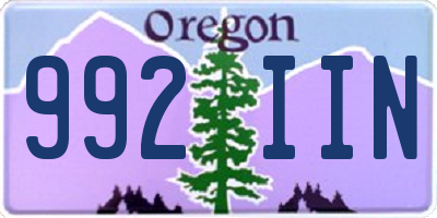 OR license plate 992IIN